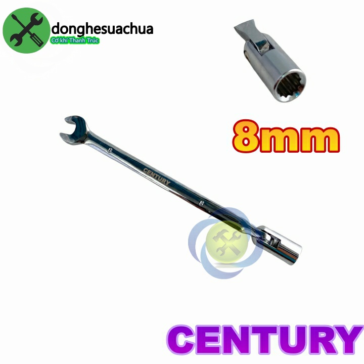 Cờ lê hai đầu 8mm Century CT-08  (miệng - điếu lắc léo)