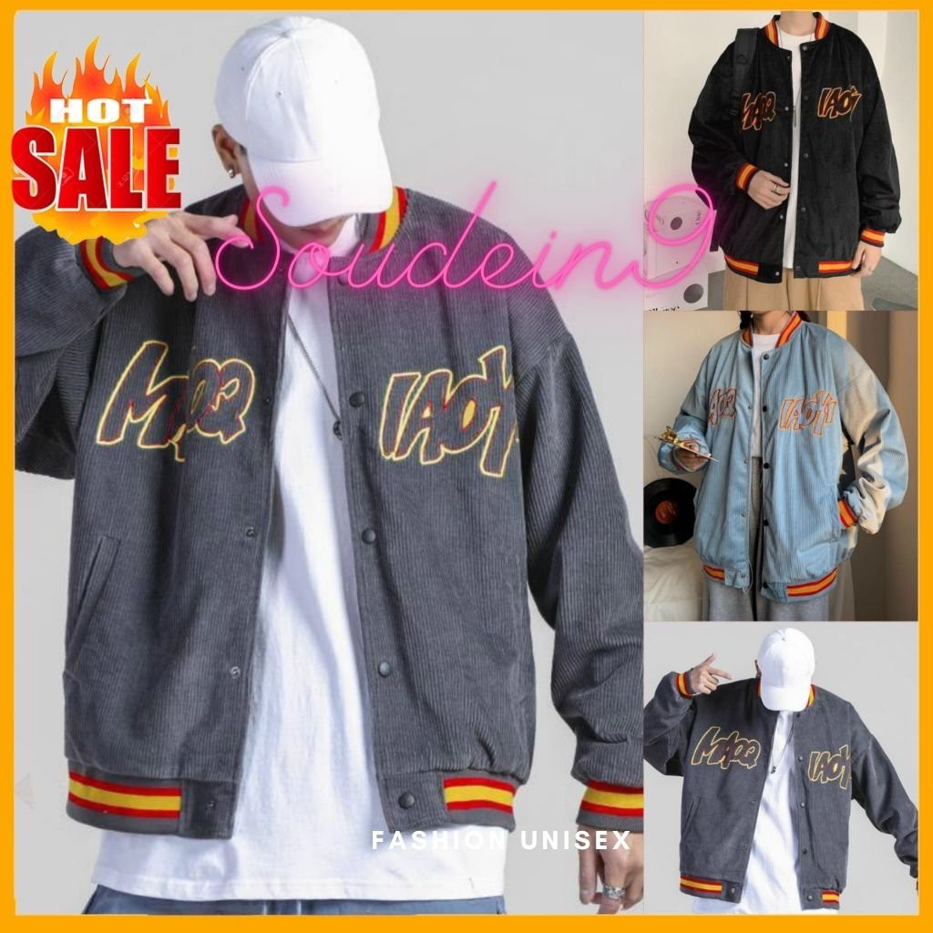 [Tặng Quà] Áo Khoác Kaki Nam Nữ Unisex - Áo Jacket Bombers Vải Nhung MAOQ 3 Màu Siêu Hot - SOUDEIN9