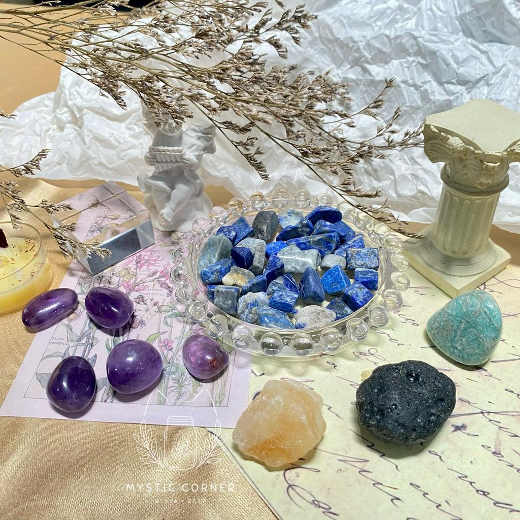 Set đá may mắn cho Xử Nữ, đá thạch anh, đá thanh tẩy bài Tarot, đá phong thuỷ