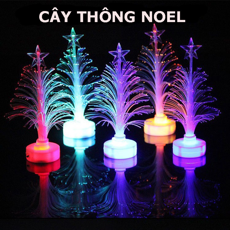 (SIÊU RẺ) Đèn LED Cây Thông Noel Sợi Quang