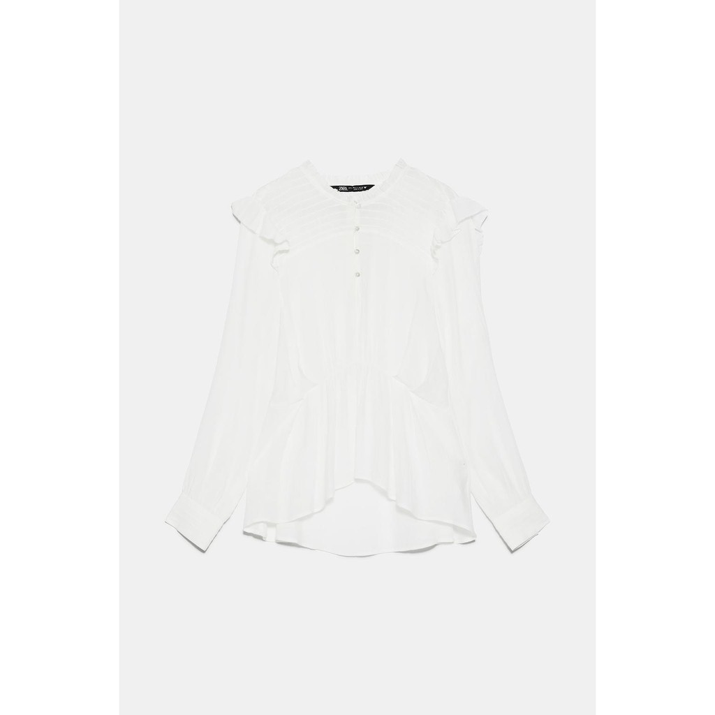 Sẵn Áo sơ mi xếp li Zara 5107/120