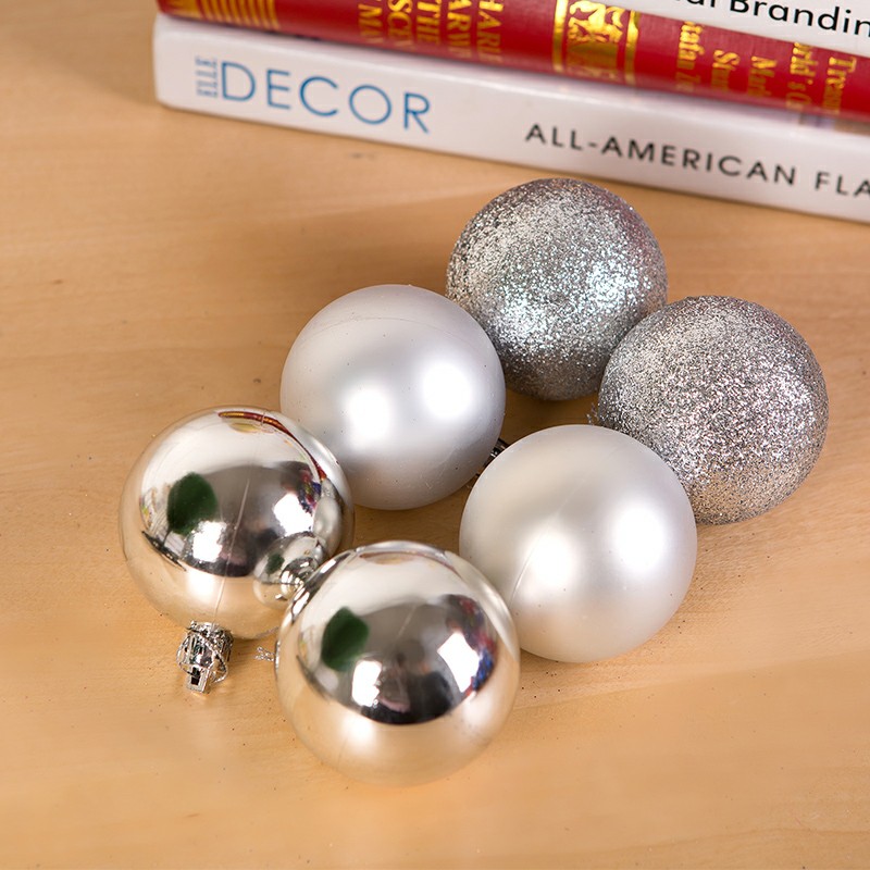 Set 6 trái châu trang trí Noel đủ màu đủ size