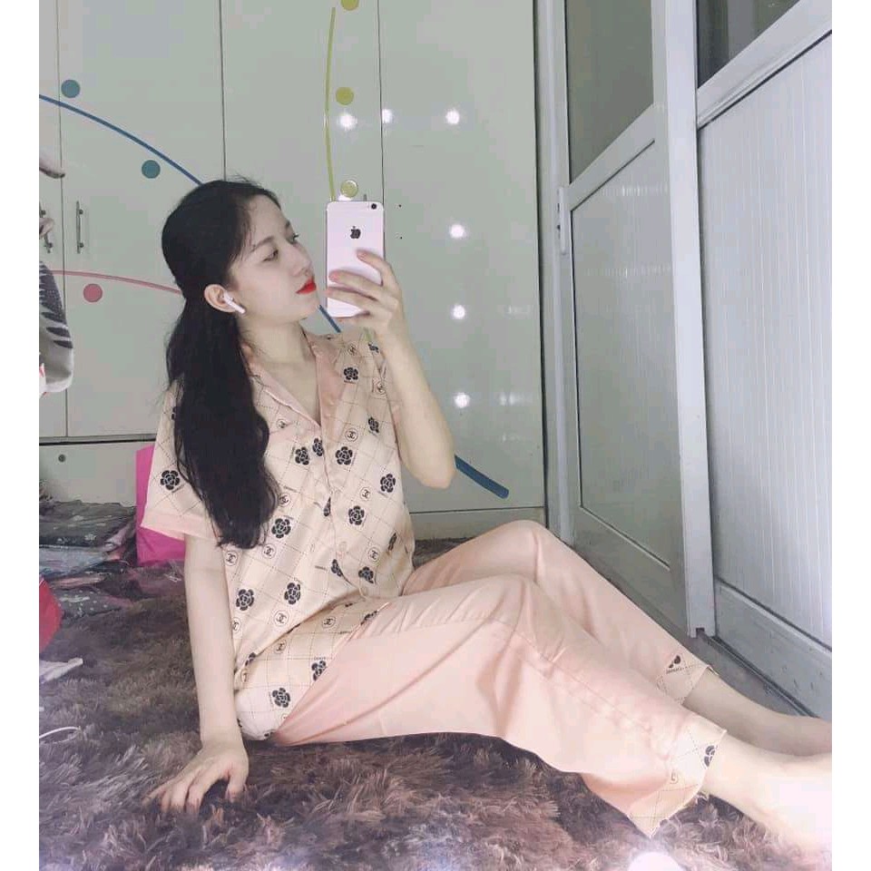 BỘ PIJAMA SATIN TAY NGẮN QUẦN DÀI MS15 | BigBuy360 - bigbuy360.vn