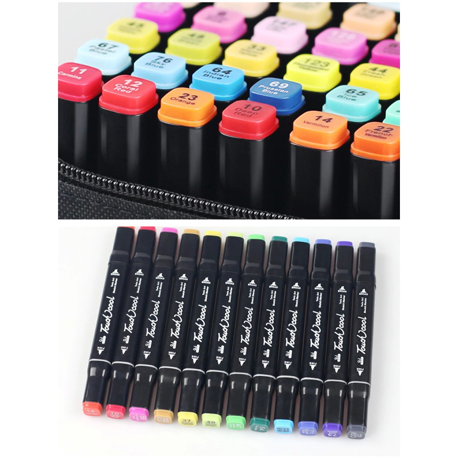 Bút màu Marker Lalunavn Touch Cool họa cụ tô màu dạ vẽ tranh anime Bộ 30/60/80 -B66