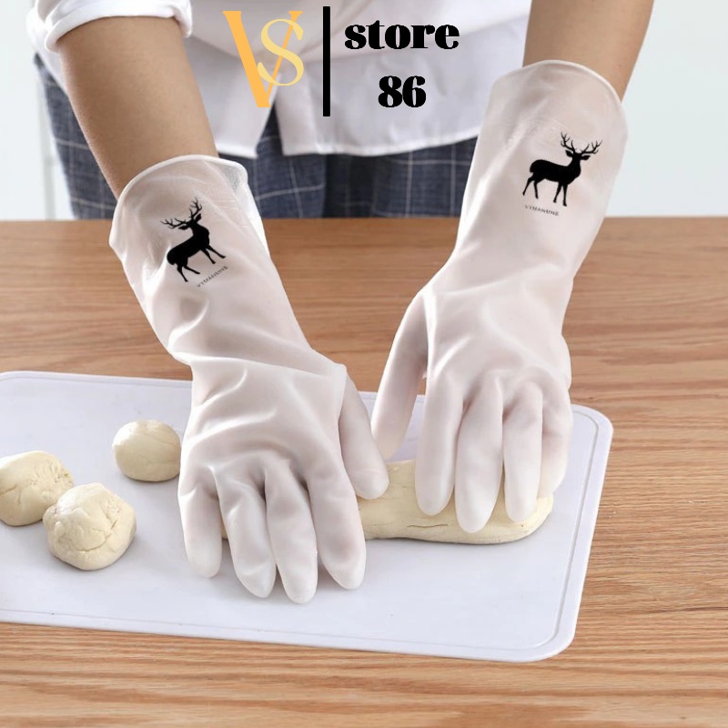Găng tay cao su con hươu siêu bền dai chống ăn mòn bảo vệ đôi tay của bạn