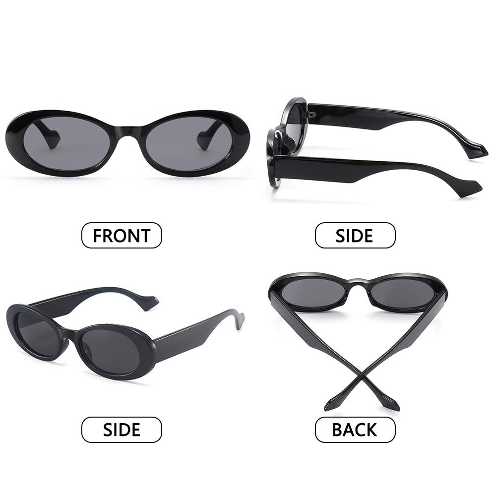 Kính Mát Gọng Oval Nhỏ Màu Sắc Xinh Xắn UV400 Sành Điệu Cho Nữ