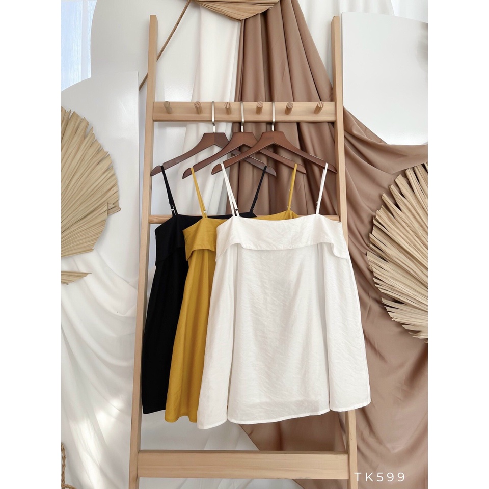 Áo 2 dây xòe oversize form xòe rộng dễ thương