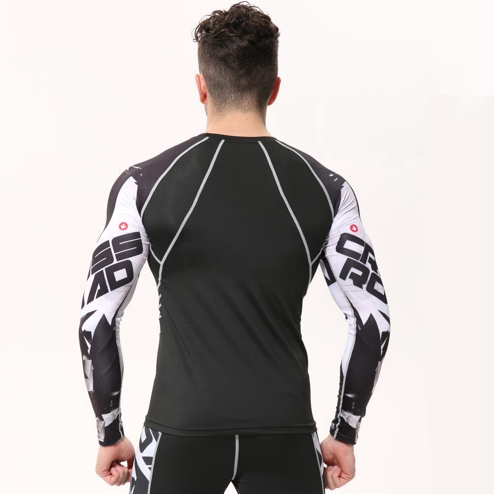 Áo Thun Tay Dài Bó Sát In Hình Sói 3d Cho Nam