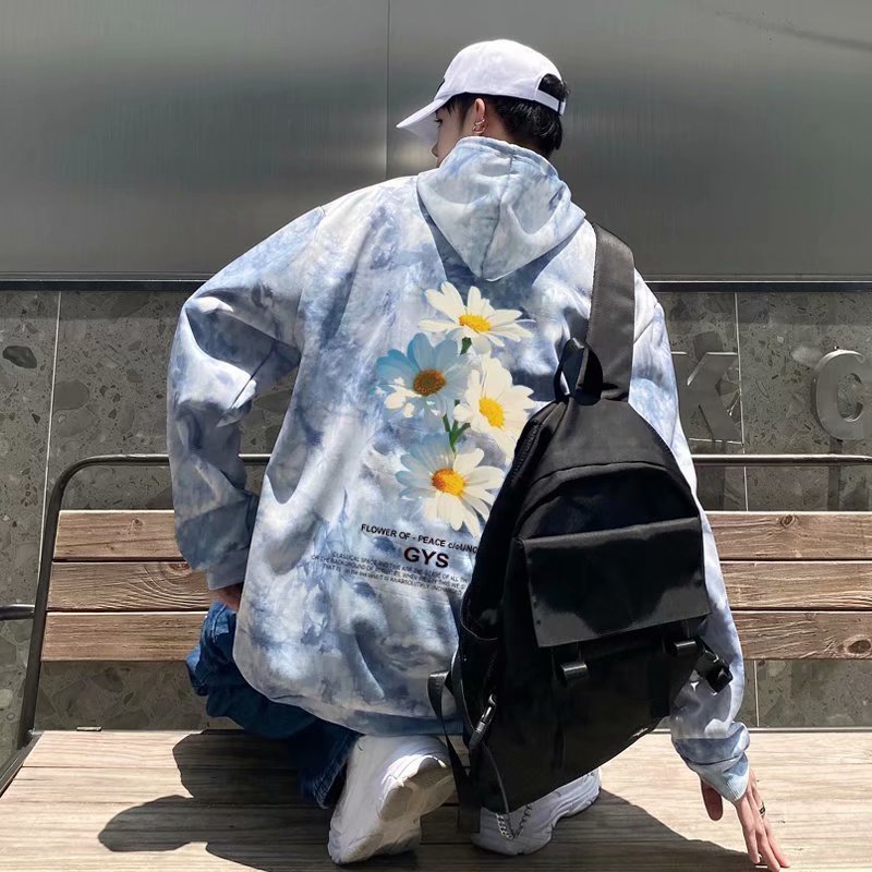 Áo Hoodie Dài Tay In Họa Tiết Hoa Cúc Phong Cách Hàn Quốc Dành Cho Nam / Size M-5Xl | BigBuy360 - bigbuy360.vn