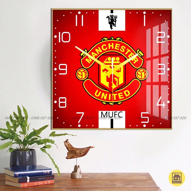 Đồng hồ MU tráng gương vuông