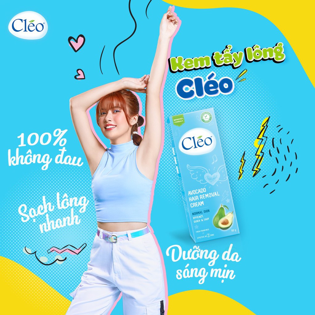 Kem Tẩy Lông Cléo Avocado Efficacy Quick And Easy Normal Skin Chiết Xuất Bơ Dành Cho Da Thường 25g