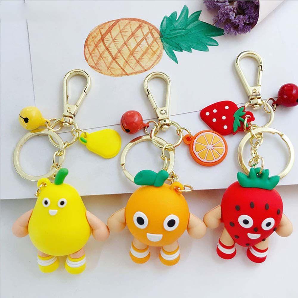 Móc Khóa Nhựa PVC Hình Trái Cây 3D Thời Trang Dành Cho Nữ