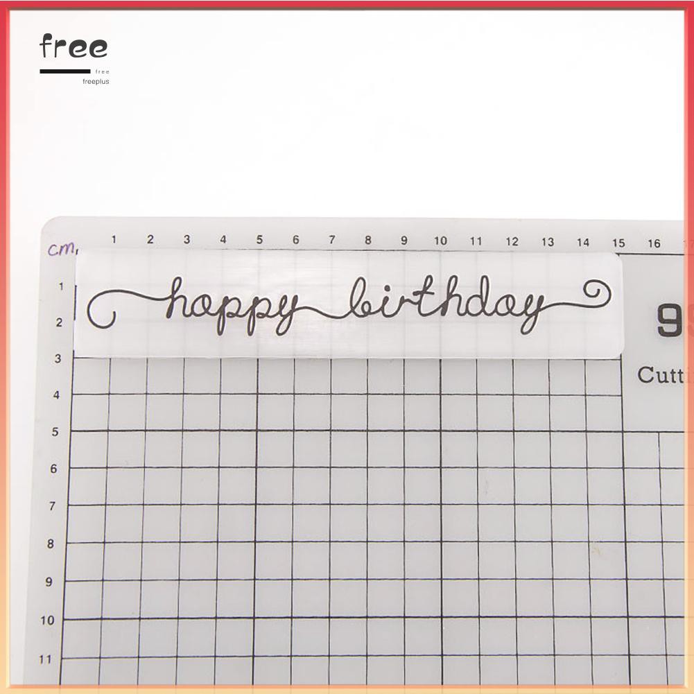 Khuôn Cắt Giấy Làm Từ Kim Loại Hình Chữ Happy Birthday Trang Trí Scrapbook