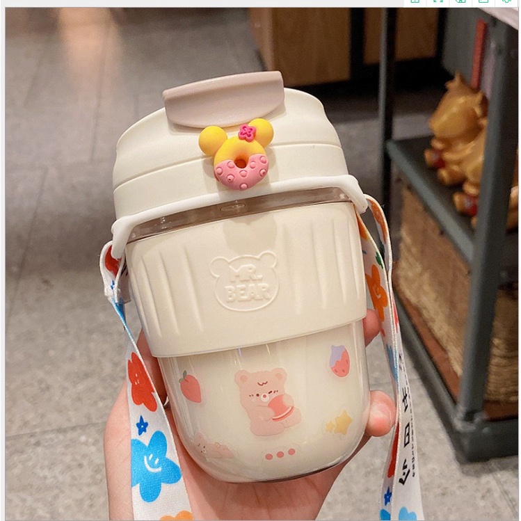 Sticker Dán 3D Trang Trí Bình Nước Dễ Thương