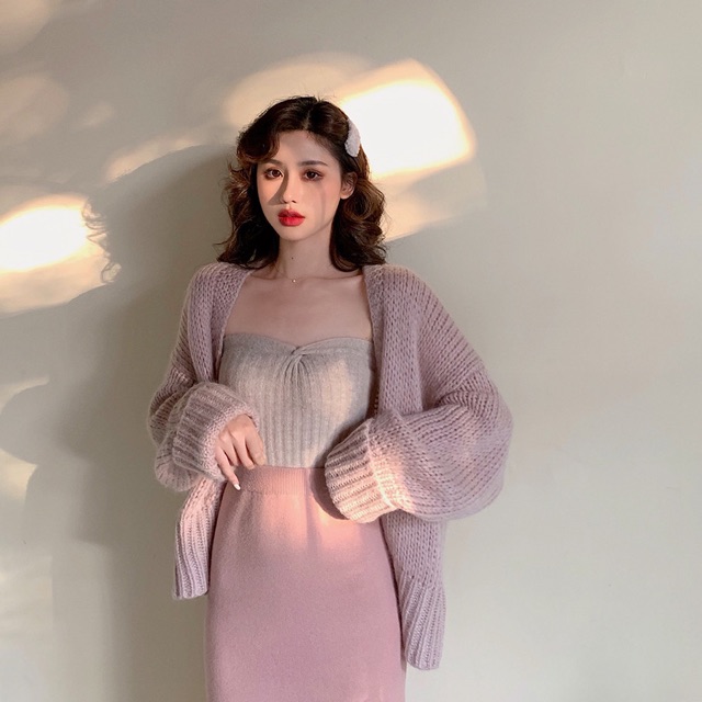 Áo khoác cardigan len dày 3 màu