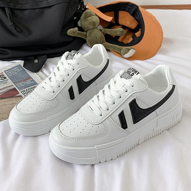 Giày thể thao nữ New Air đế bằng cao 4cm đế mềm êm giá rẻ học sinh đi học đi chơi, sneaker nữ mẫu mới hot trend 2021