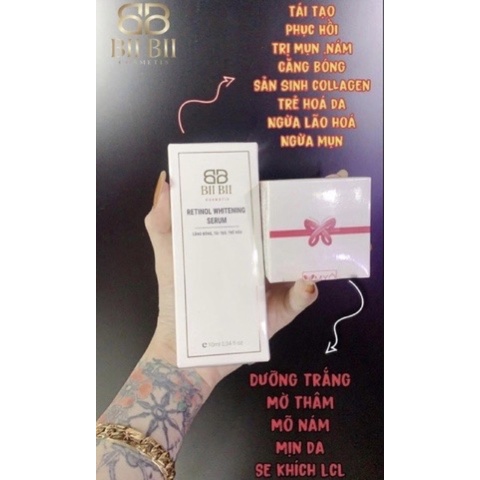 COMBO KEM FACE 2 TẦNG &amp; SERUM CĂNG BÓNG DA RETINOL