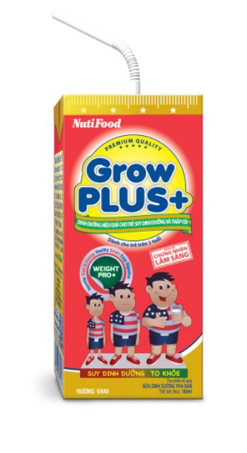 Combo sữa bột pha sẵn nutifood gồm 6 vỉ plus đỏ 110ml và 6 vỉ plus đỏ 180ml