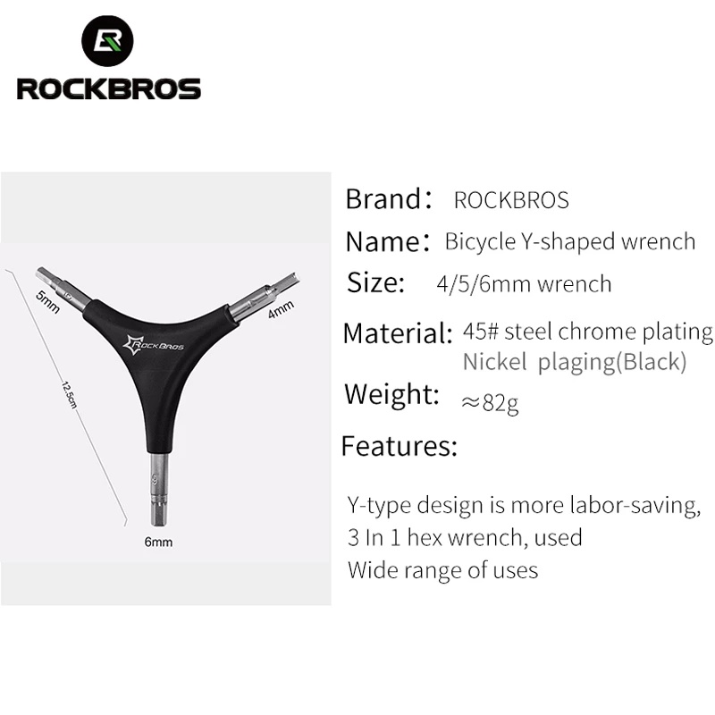 Rockbros Cờ Lê Tam Giác 4MM 5MM 6MM 3 Trong 1 Dùng Sửa Chữa Xe Đạp