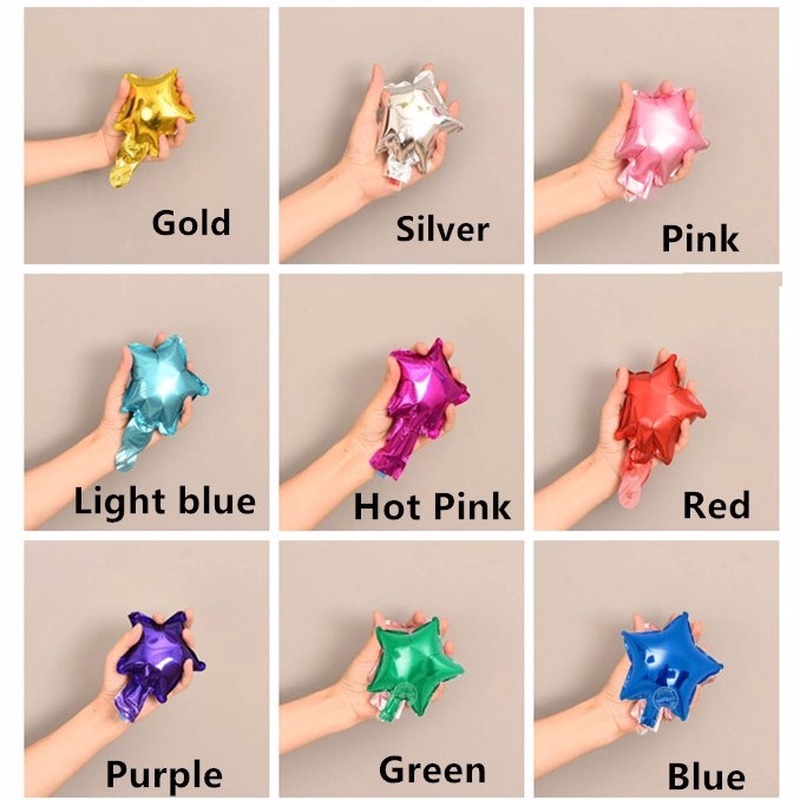 Set 50 Bong Bóng 5&quot;10 inch Ánh Vàng Hồng/Trắng Dùng Trang Trí Tiệc Sinh Nhật