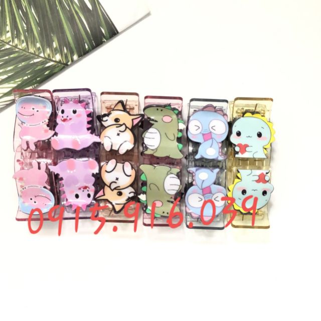 Kẹp tóc thú cưng 5 răng xì tin