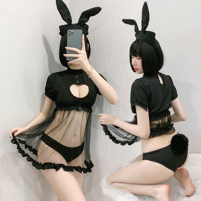 cosplay Váy ngủ  thỏ ren dáng xòe Siêu Xinh 9128