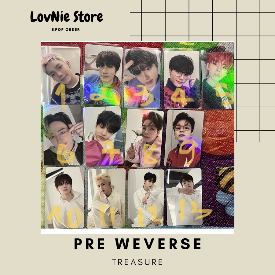 Sẵn card bo góc nhóm Treasure Weverse chính hãng, được chọn