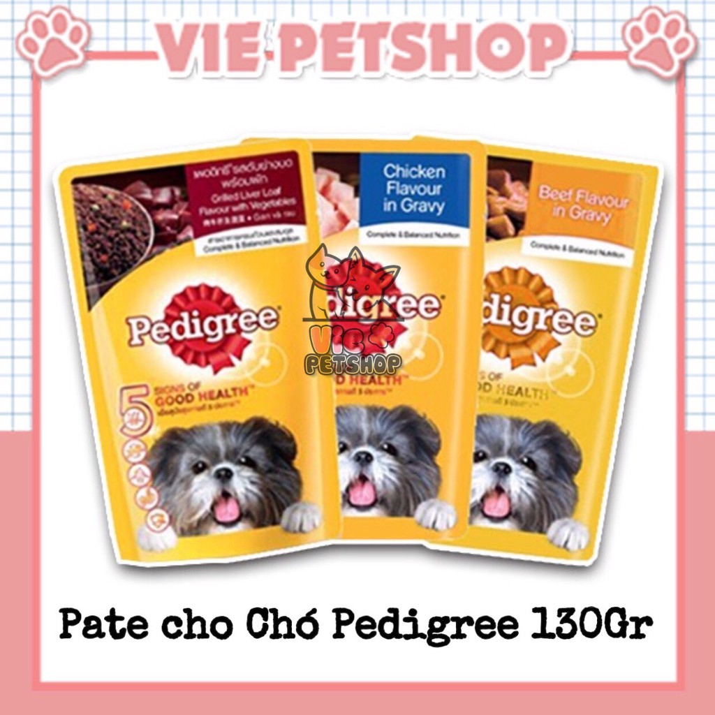 [TIẾT KIỆM] COMBO 12 Gói Pate cho Cún Cưng PEDIGREE Mix Đủ Vị Gói 130Gr | Vie PETSHOP