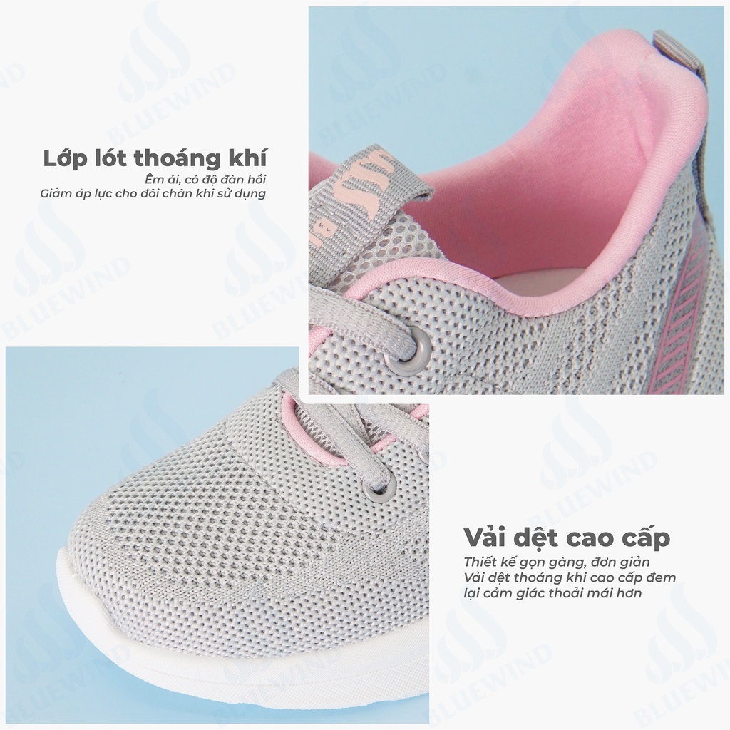 Giày Thể Thao Nữ Siêu Nhẹ BLUEWIND Phong Cách Hàn Quốc Dùng Làm Giày Chạy Bộ, Đi Làm, Đi Chơi Thoải Mái 68854