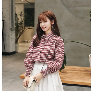 Sơ mi ulzzang kẻ sọc retro - kèm ảnh thật - hàng có sẵn