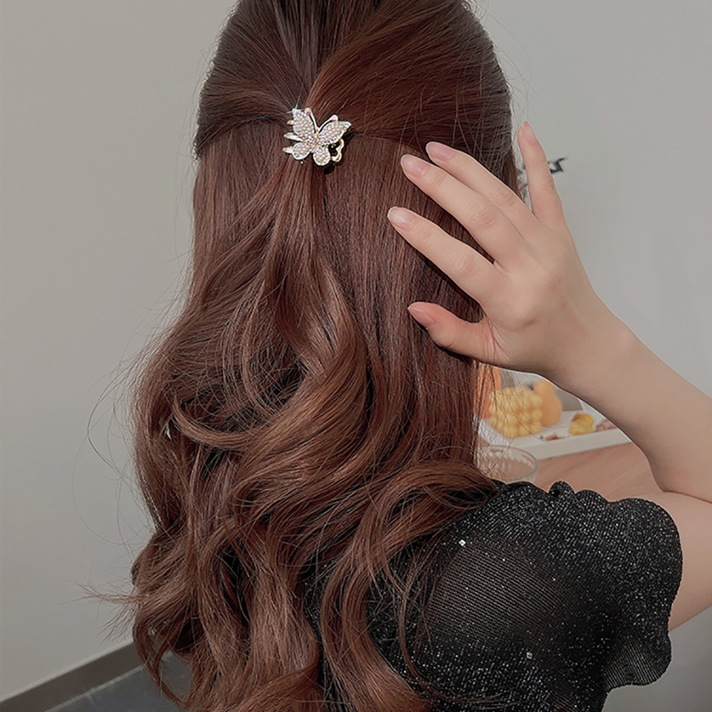 Kẹp Tóc Càng Cua Đính Hoa Và Ngọc Trai Nhân Tạo Thời Trang Cho Nữ Back2Life