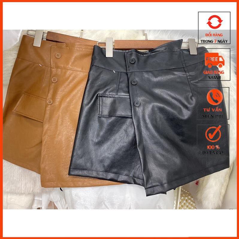[QUATANG-KTYTT]  Quần Váy Da Nữ Lưng Cao Thời Trang m333