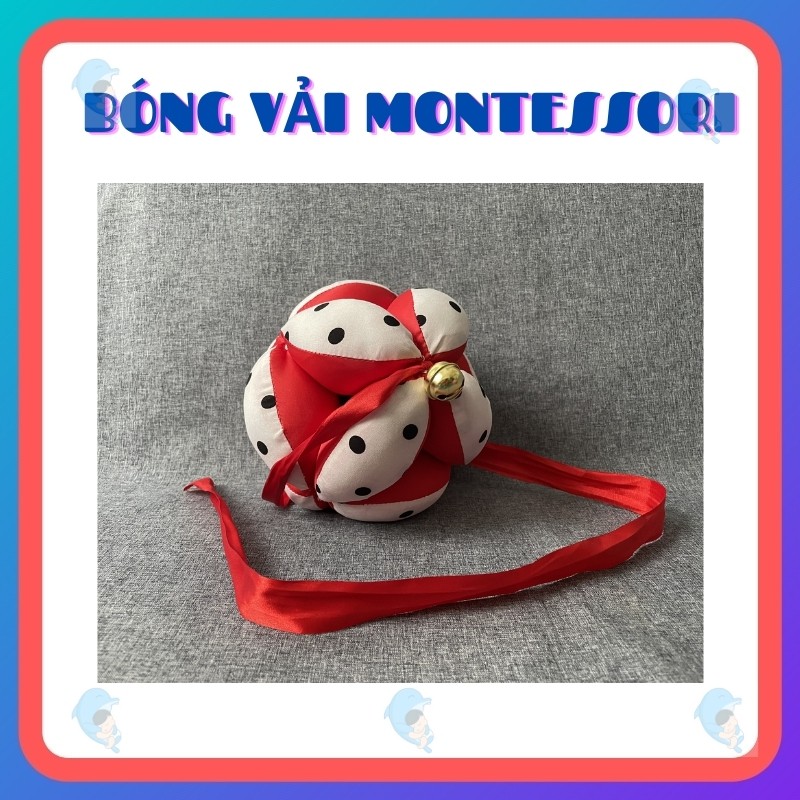 Bóng Múi Vải Montessori Giúp Kích Thích Thị Giác, Vận Động, Tập/Luyện Chân Dành Cho Bé Sơ Sinh Đến 1 Tuổi
