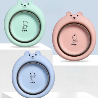 Chậu rửa mặt silicon gấp gọn đa năng cho bé - Giao màu ngẫu nhiên