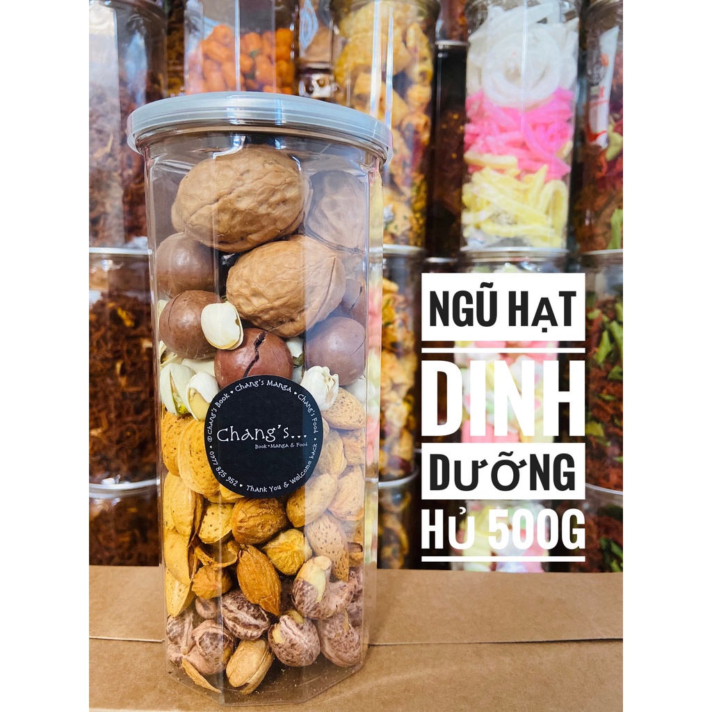 Ngũ hạt dinh dưỡng 500G Hủ Pet cao cấp - Chang’s Food