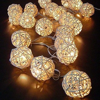 Dây đèn LED 20 bóng hình cầu mây dài 2.5m
