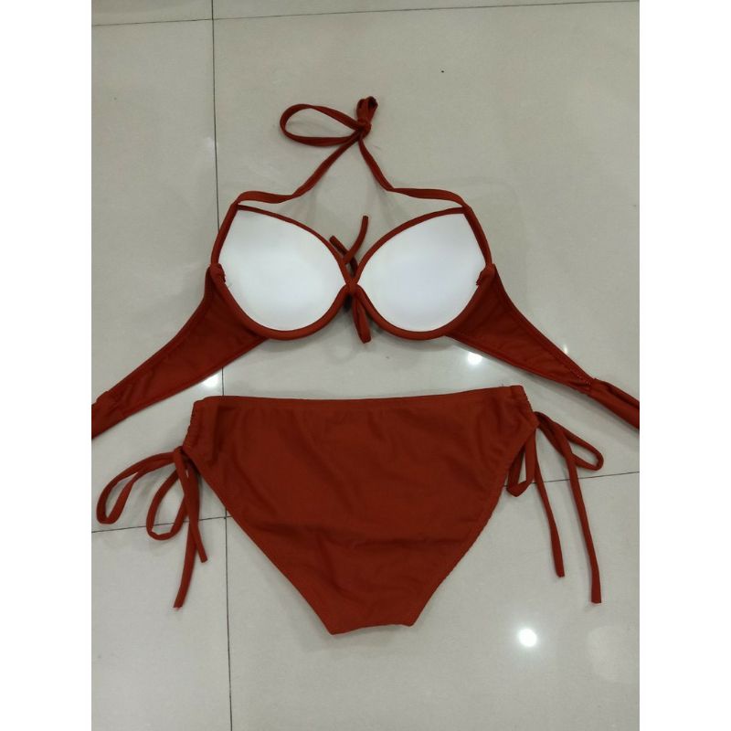 {Hàng sẵn có} Bikini đồ bơi 2 mảnh gọng nâng mút dày dáng basic