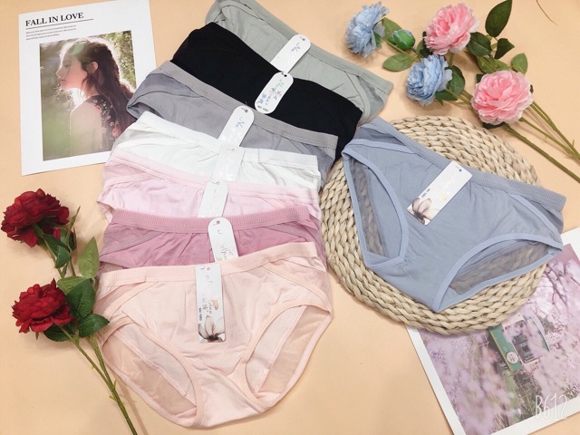 Quần lót cotton phối ren sexy 1053 (40-52kg)