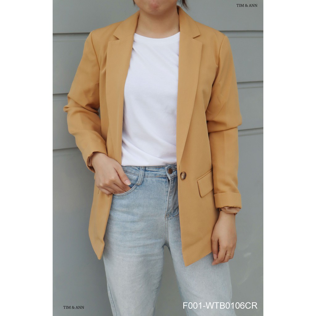 Áo Blazer Nữ  2 Lớp Dáng Suông - Màu Nâu 0106CR - Thời Trang Nữ Tim & Ann | BigBuy360 - bigbuy360.vn