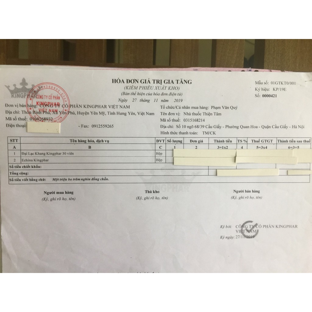 Echina Kingphar - Hỗ trợ điều trị viêm họng, ho và cảm cúm (Hộp 3 vỉ x 10 viên)