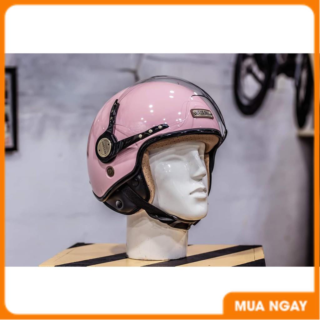 MŨ BẢO HIỂM 3/4 BULLDOG POM [TẶNG KÈM KHÓA SỐ ĐA NĂNG]_Phuotarmor