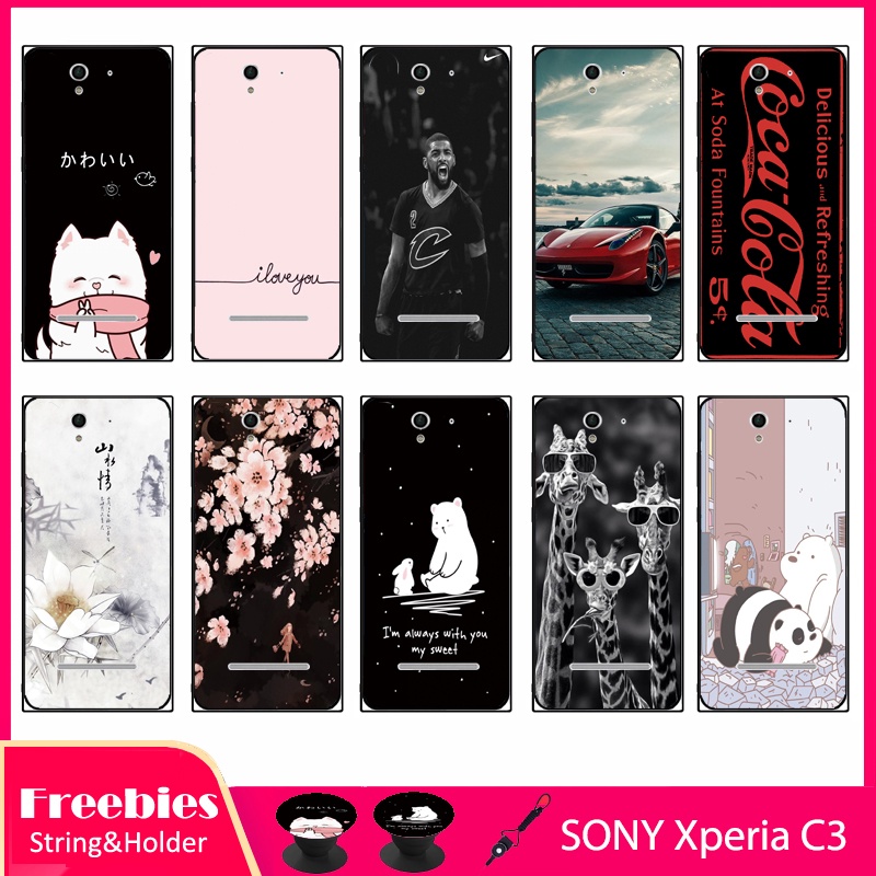 Ốp Điện Thoại Mềm Có Giá Đỡ Và Dây Đeo Cho SONY Xperia C3/S55T/S55U SONY 5.5 inch
