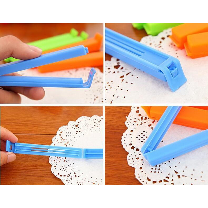 Set 10 kẹp miệng túi thức ăn bằng nhựa chống ẩm cỡ 11cm tiện lợi