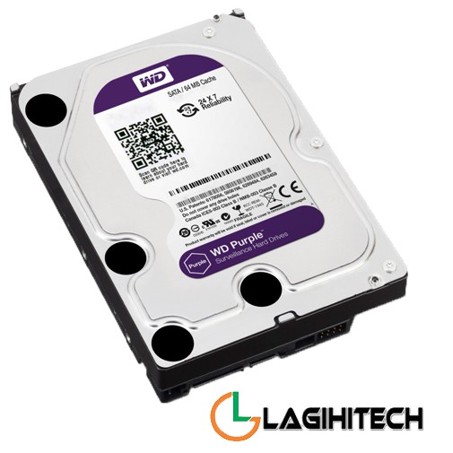 [Mã 159ELHA giảm 7% đơn 300k] Ổ Cứng HDD Western Digital Purple 3.5 inch Sata 3 Chính Hãng Bảo Hành 3 năm