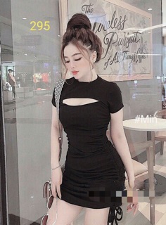 đầm body rút dây