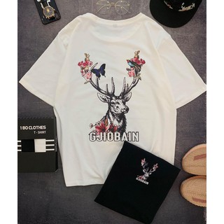 Áo thun UNISEX FORM RỘNG TAY LỠ _ SỪNG HƯƠU _ A - 07