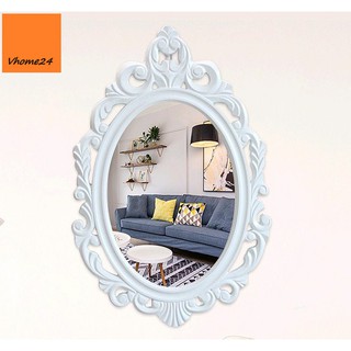 Gương trang trí decor vintage hoa oval GTR082