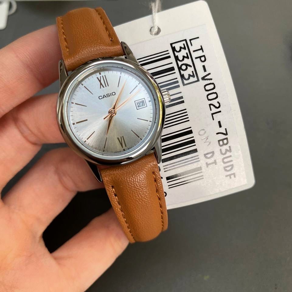Đồng hồ Nữ dây da Casio LTP-V002 chính hãng bảo hành 1 năm Pin trọn đời