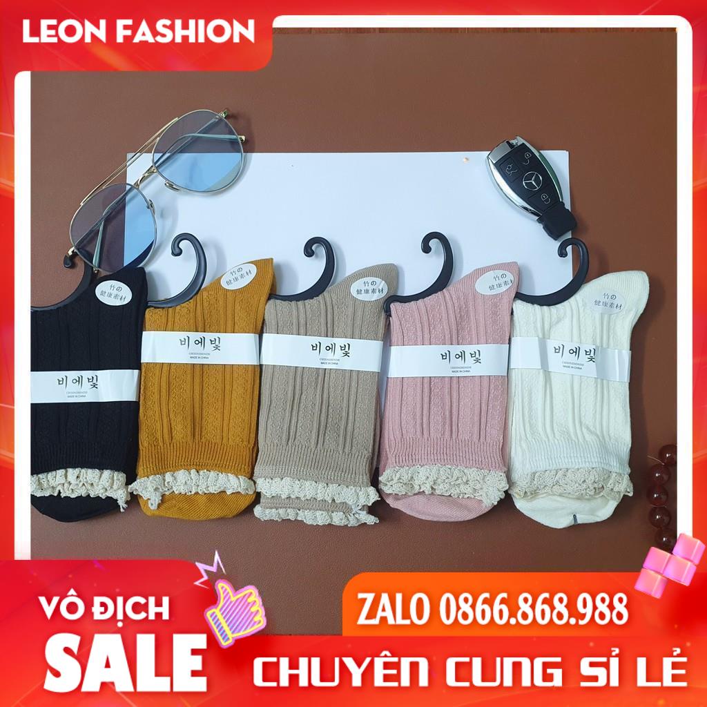 Tất Cổ Ren, Vớ Vintage CổThấp , Chất Lệu Cotton, phong cách Hàn Quốc