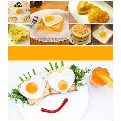 Khuôn Chiên Trứng Tạo Hình Bằng Thép Không Gỉ